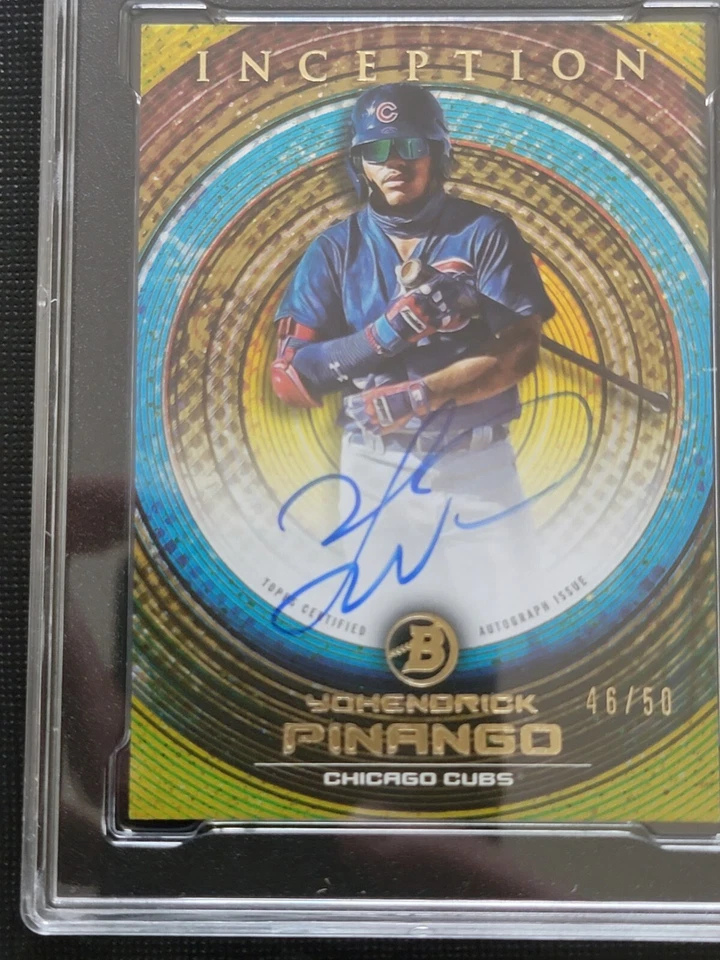 Yohendrick Pinango 2022 Bowman Inception SGC 10 GM Gold Foil Autograph 46/50 - Image 4 of 4