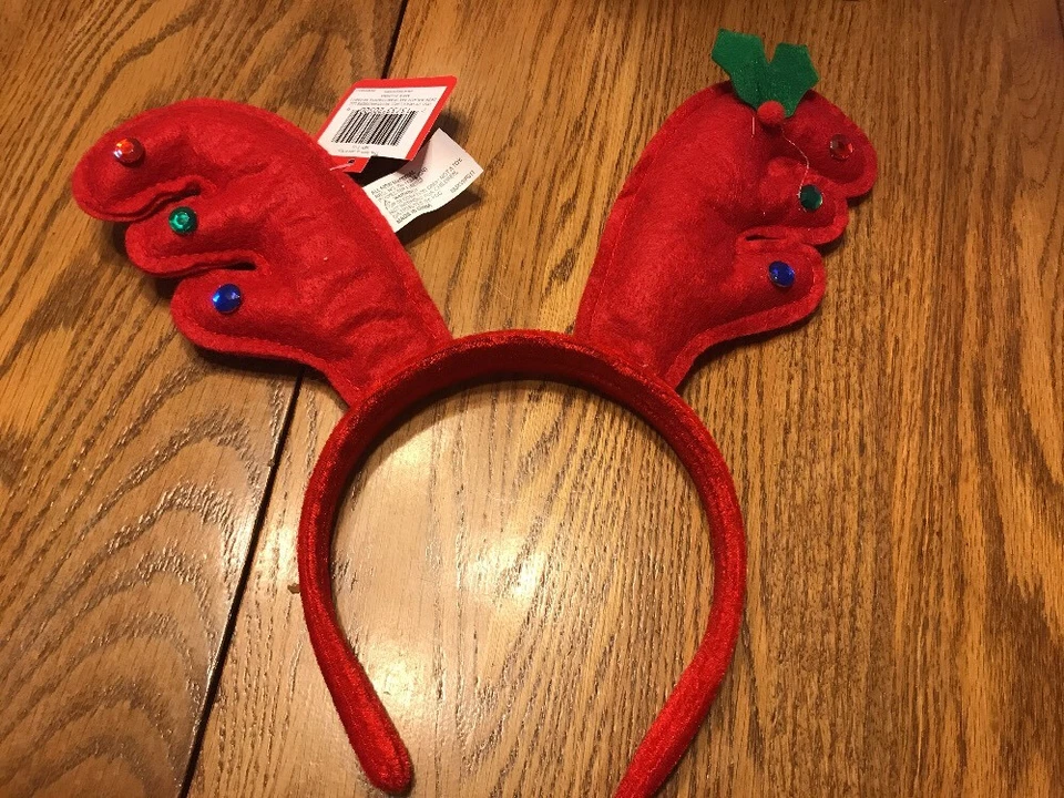 Diadema Navidad Diadema Roja Forma Ala Envía N 24h Foto 2 de 3