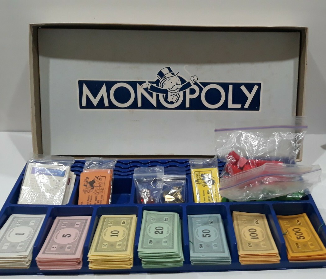 モノポリーページ Rare Vintage 1957-1960 Monopoly Board Game Patent Ref 711