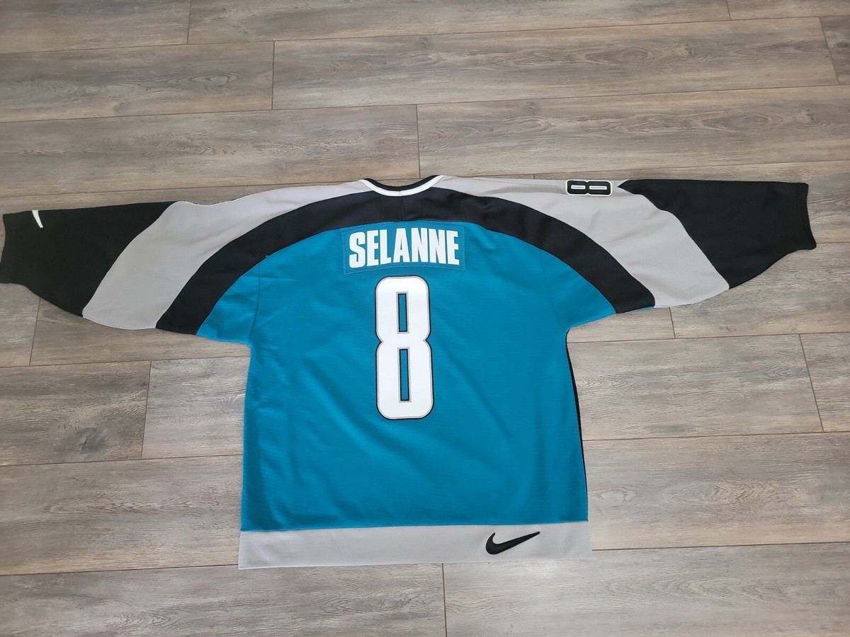 AUTHENTIC VINTAGE TEEMU SELANNE SAN JOSE SHARKS JERSEY LARGE RARE