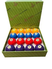 Aska Billiards Grade A POKER Balls Set, 16 Balls, 2 1/4 inch, PBPOKER