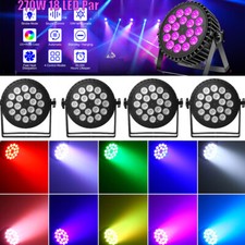 4pcs 270W Stage Par Lights Bar 18LED RGB UV Wash Light DMX DJ Club Party Disco