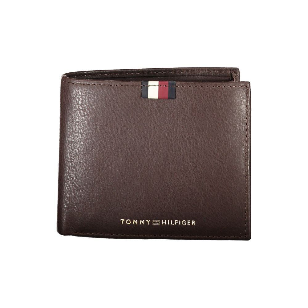 Tommy Hilfiger Genuine Brown Leather Mens Wallet Stylish & Durable
