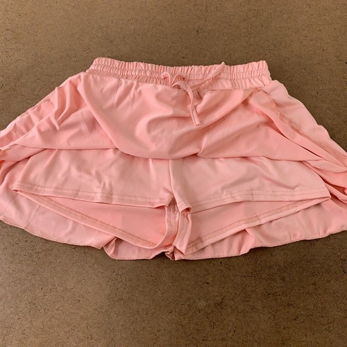 Girls Size Medium Pink Drawstring Waist Wrap Skort New - Picture 3 of 4