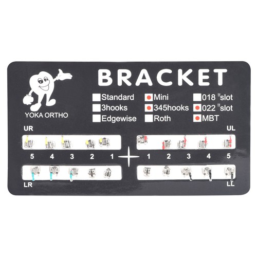 1/10 Confezioni Staffe Ortodontiche Dentali Staffe Mini-Roth MBT Slot.022 3-4-5 Ganci - Foto 6 di 10