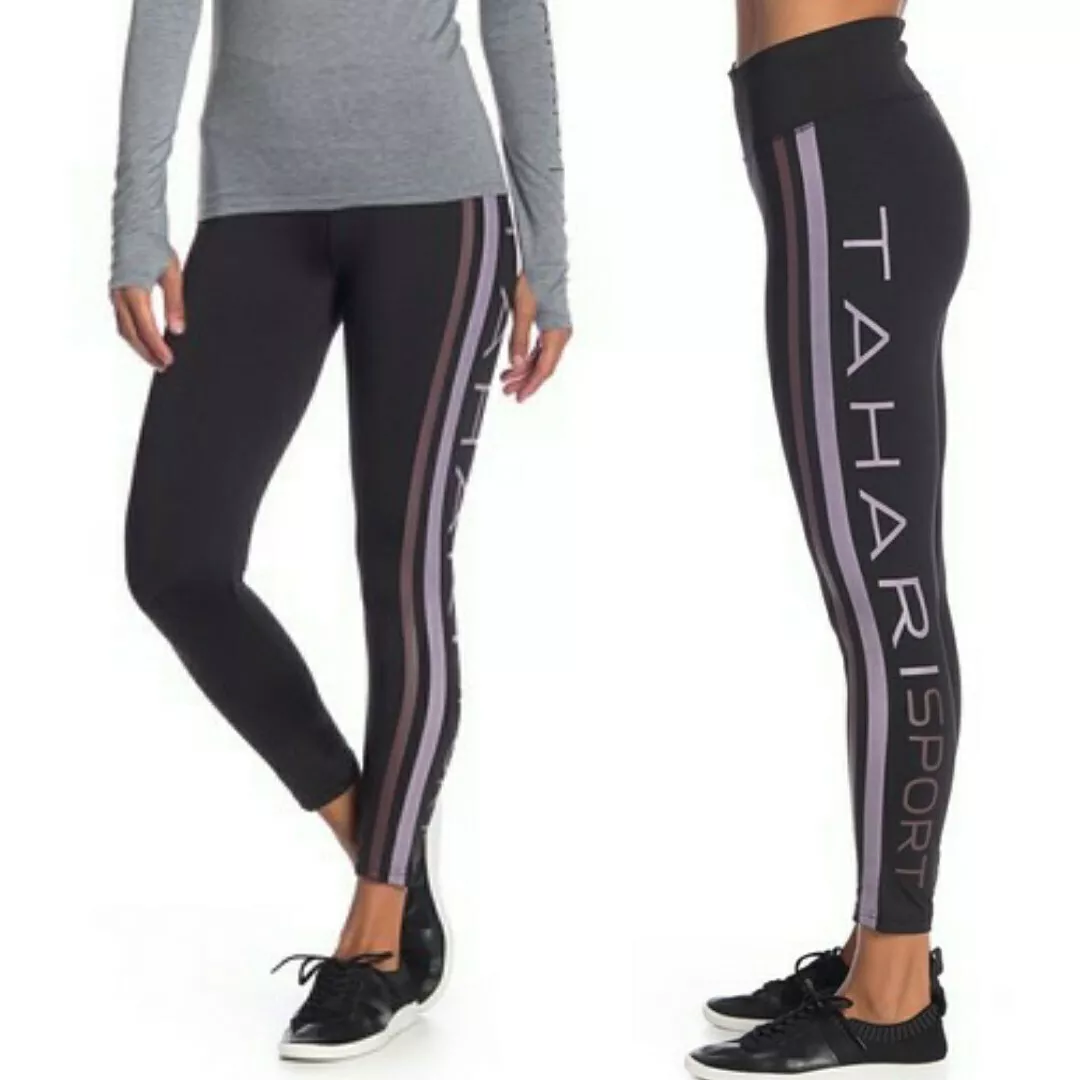 Tahari Sport Women's Black/Mauve Leggings TS0033 - S, M, L, XL