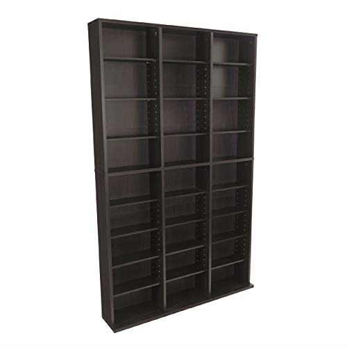 Atlantic 40&Prime;X71&Prime; Oskar Adjustable Wood Media Storage She