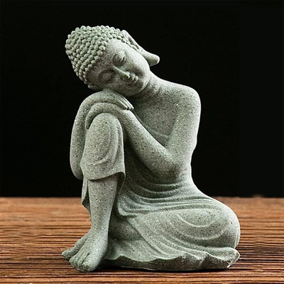 Buddha Statue Outdoor Garden Stone Sitting Statue Ornaments Home Decor New Gift