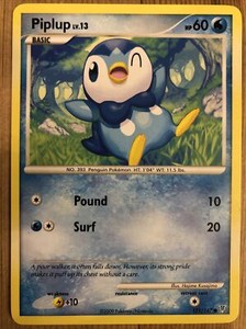 Pokemon Single Platinum Supreme Victors Piplup Common 121/147 NM