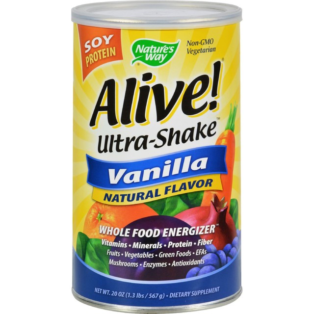Alive Powder Alive Ultra Shake Soy Protein - Vanilla Nature's Way 1.3 Lbs Powder for ...