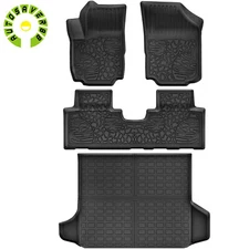 3D TPE Floor Mats + Cargo Liner for 2018-2024 Chevy Equinox/GMC Terrain Black