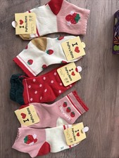 5 Pair Of Girls Socks By I Love Papa And Mama