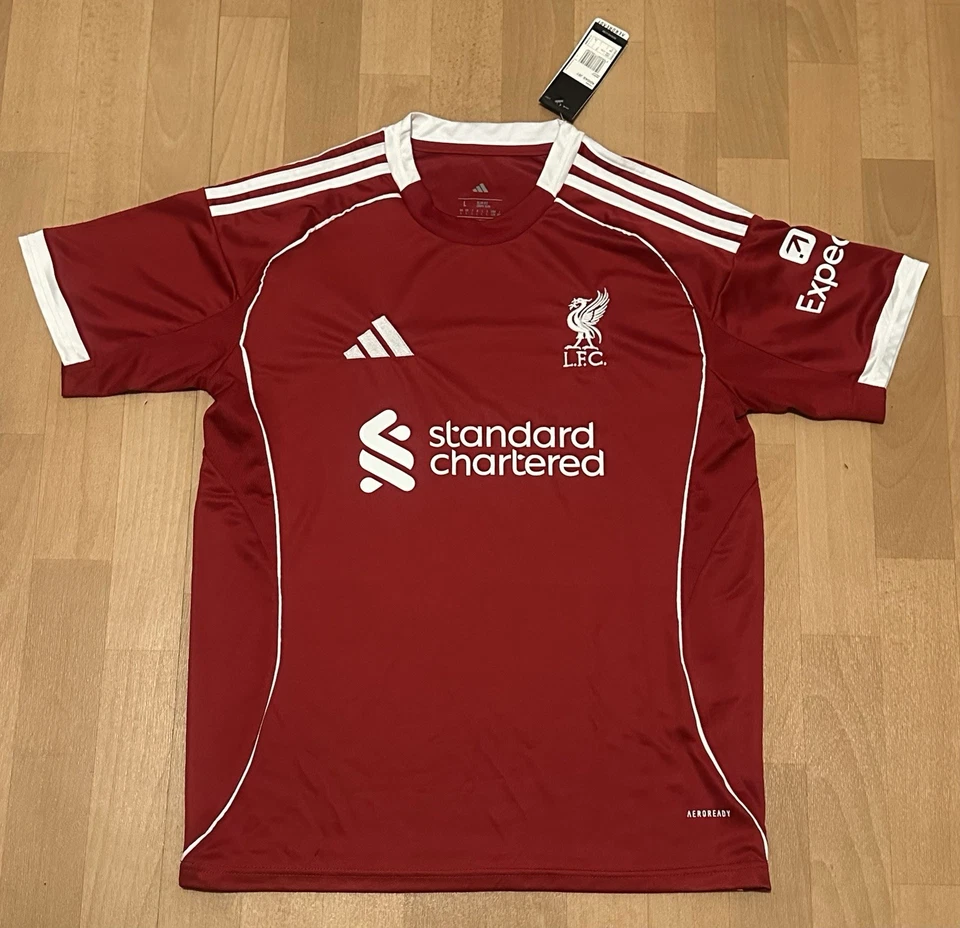 adidas Maillot Liverpool domicile 2025-2026 homme manches courtes rouge Taille L - Photo 1/4