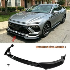Front Bumper Splitter Lip Gloss Black Fit For Hyundai Sonata Regular 2024-2026