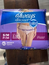 Always Discreet Incontinence Underwear for Women Maximum Absorb, S/M 42 Count