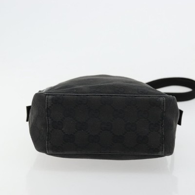 GUCCI GG Canvas Shoulder Bag Black Silver 122759 Auth 177508 | eBay