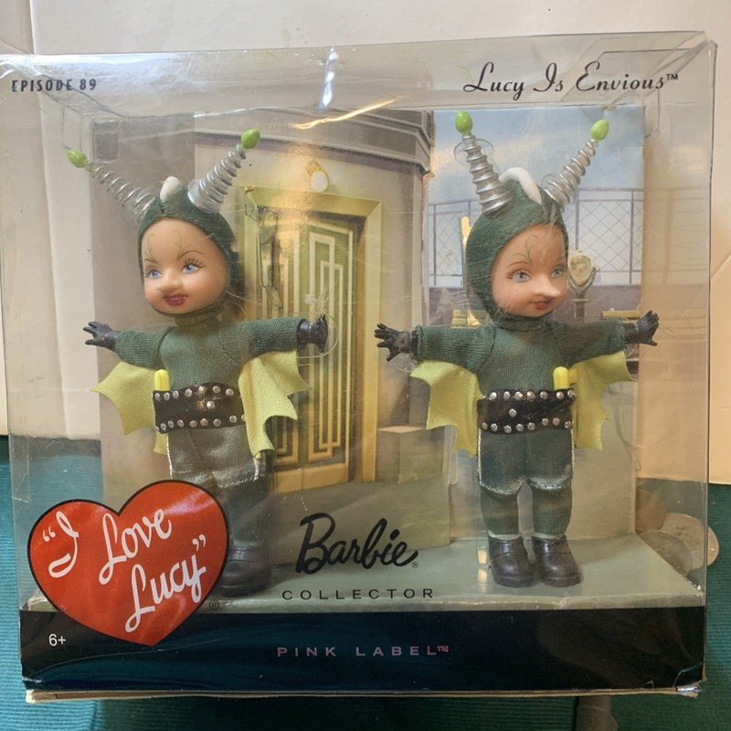 I Love Lucy Mattel Barbie Pink Label Lucy & Ethel Mini Dolls Aliens Episode 89