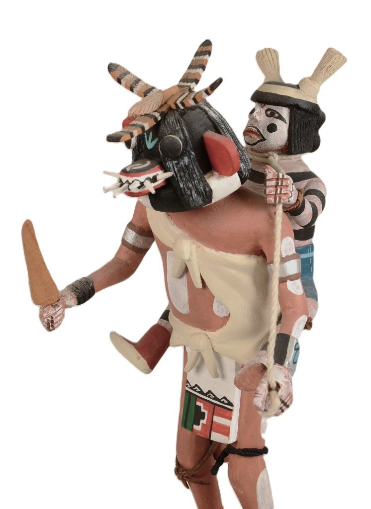 Hopi Kachina Clown and Ogre By Sheldon Talas 1937-2010