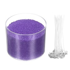 Sand Candles with 20 Pcs Wicks 7Oz / 200g Candle Beads, Purple