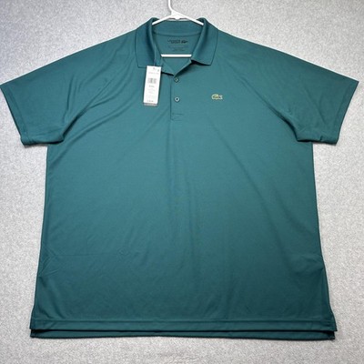 Lacoste Sport Polo Shirt Mens 4XL Green Ultra Dry Performance Golf Tennis DH9631
