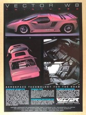 1991 Vector W8 Twin Turbo vintage print Ad