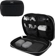 Nylon Tech Organizer Pouch - Electronics Cable Cord Organizer, Travel Case for C