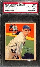 1934-36 Diamond Stars #60 Charley (Red) Ruffing PSA 8OC  31814247 
