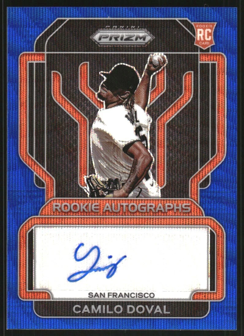 2022 Panini Prizm Rookie Autographs Prizms Blue Wave #14 Camilo Doval /50