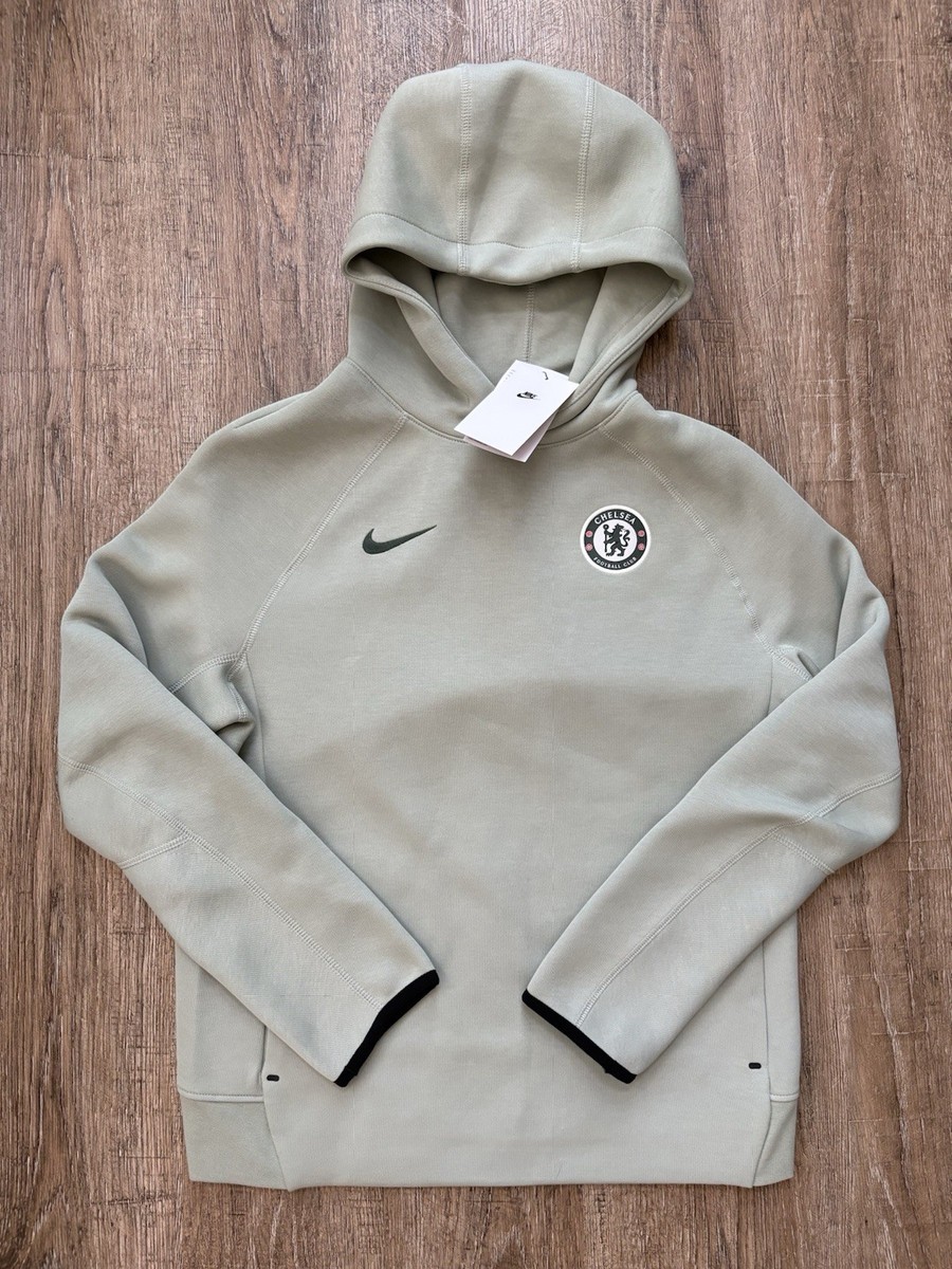 Nike Tech Fleece Chelsea FC Pullover Hoodie Green Kids Sz XL