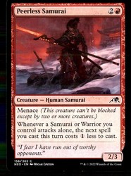 Peerless Samurai #156 Kamigawa: Neon Dynasty NEO Common