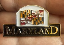 Maryland State With Flag Lapel Pin