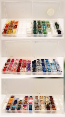 HUGE Set!!! DMC Embroidery Floss Thread w/ Cases & Cards - 6 Case Lot -G85