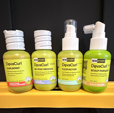 DevaCurl Travel Size 4pc Curly Hair Set 3 fl oz No-Poo, Conditioner, Spray