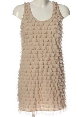 ZARA BASIC Minikleid Damen Kleid Gr. DE 38 nude Casual-Look