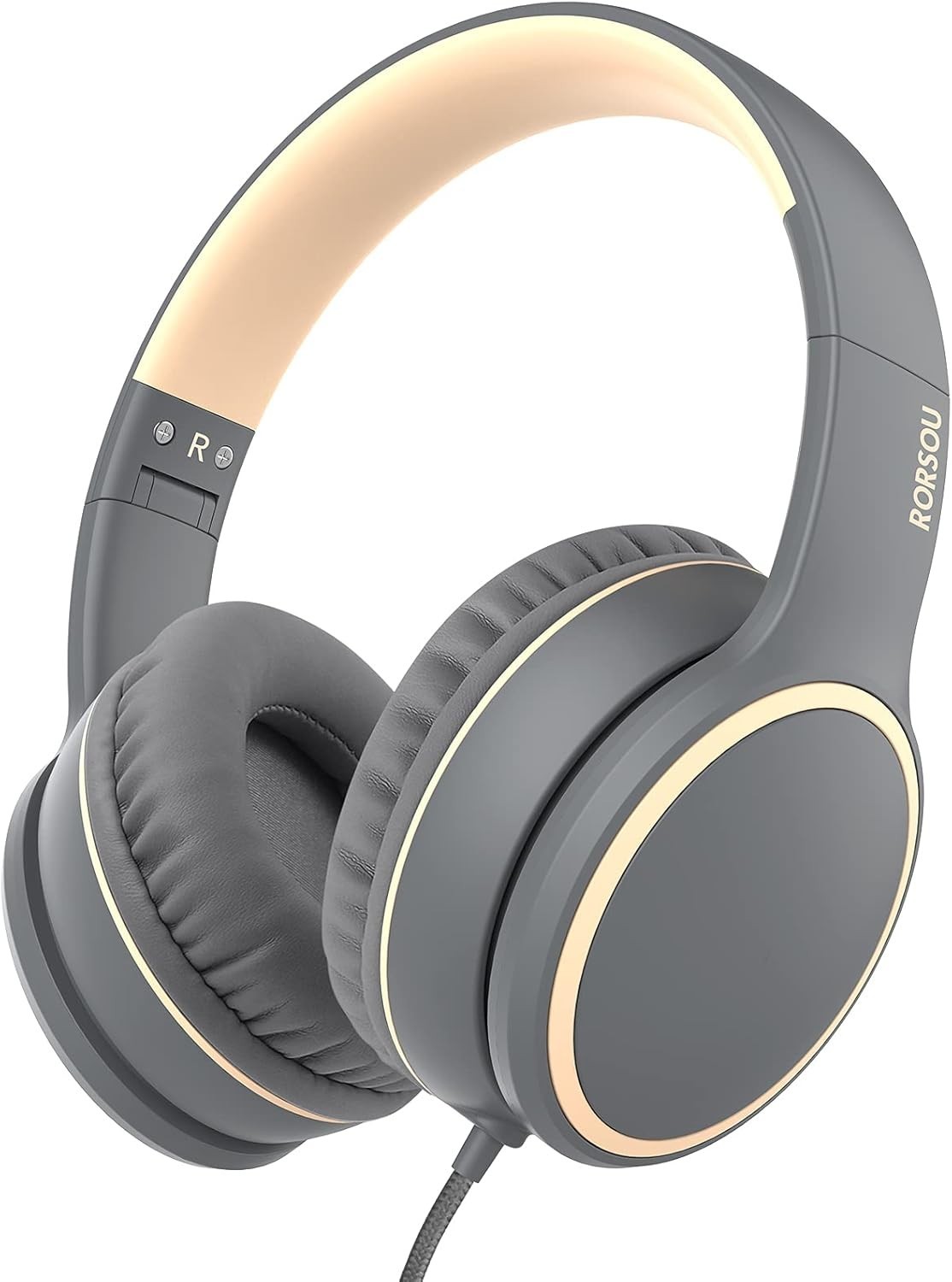 Casque supra-auriculaire léger R10 noir avec micro et son stéréo - 3