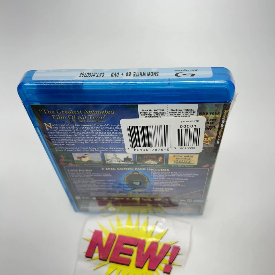 Snow White and the Seven Dwarfs Blu-ray 2009 Diamond Edition Disney - Image 3 of 3