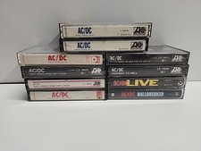 Vintage AC/DC Music Cassette Tapes Lot Of 10 All Tested And Working