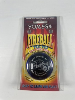 Yomega Fireball High Performance Yo-Yo Blue Made In USA 1995 OVP