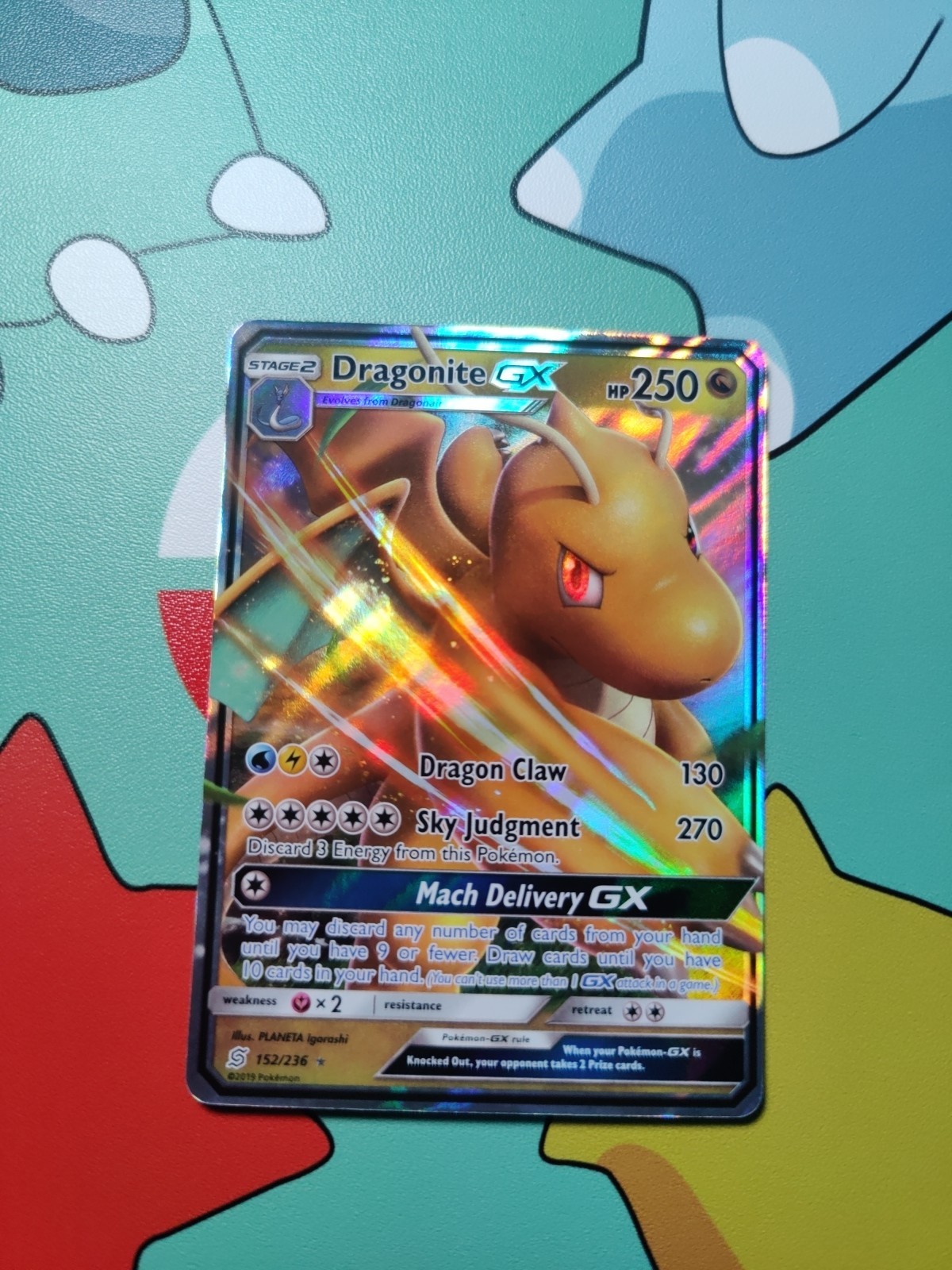 Dragonite GX 152/236 Secret Rare Sm-Unified Minds HOLO NM 💎💎💎