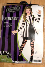 Spirit Halloween Beetlejuice Dress Suit Costume Dress Kids Size LARGE 12-14