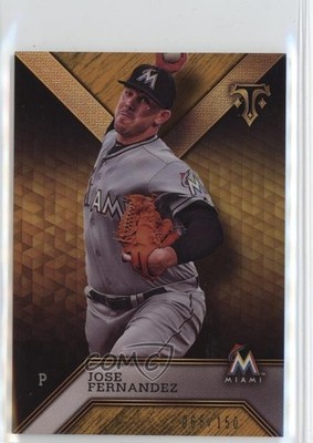 2016 Topps Triple Threads Amber 68/150 Jose Fernandez #15 16kt