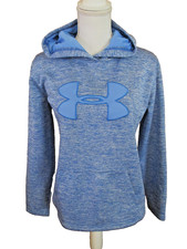 Under Armour Cold Gear Storm Hoodie Sweatshirt Women's Medium, Heather Blue, EUC