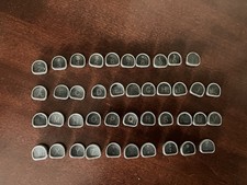 Vintage Royal Typewriter Glass Keys Flat Copper Backs Lot of 42 Crafts Jewelry thumbnail