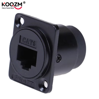 D-Type Module RJ45 Socket Cable Female Signal Connector Cat6 Panel Mount Network