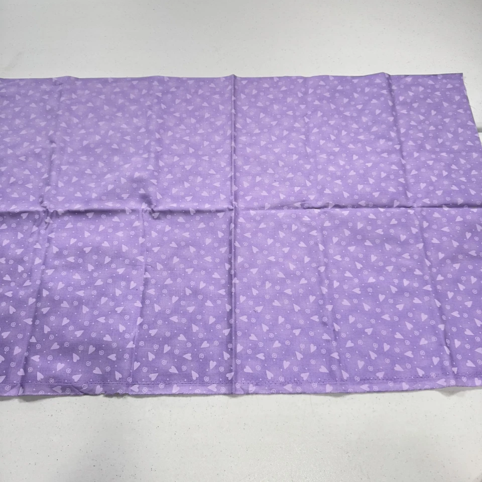 marcus brothers fabric quilting cotton purple hearts karen jarrar 43x34 - Image 3 of 4