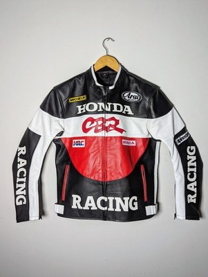 Honda CBR Championship Embroidered Vintage Racing Leather Motorbike Jacket