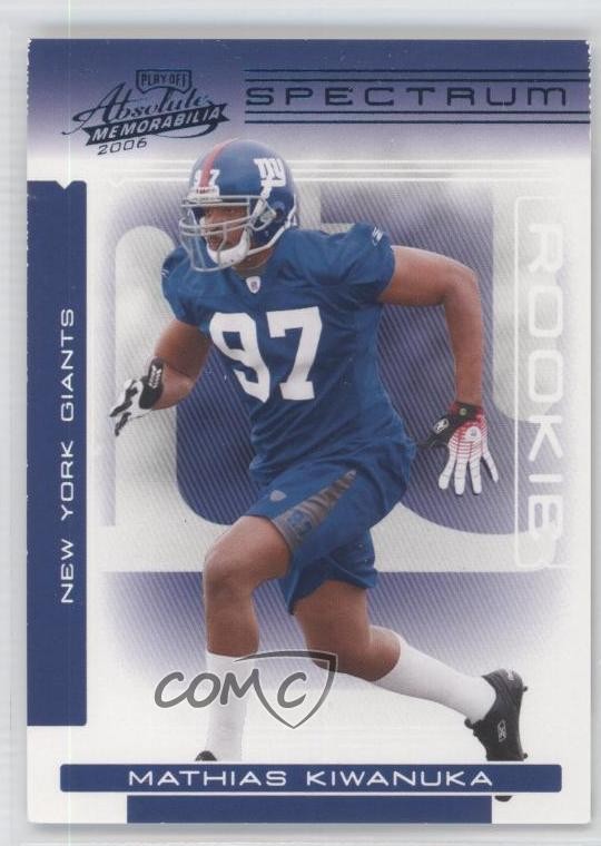 2006 Playoff Absolute Memorabilia Spectrum Blue Mathias Kiwanuka Rookie RC 0az