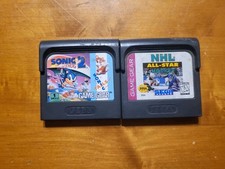 LOT of 2 Sega Game Gear NHL All Star Hockey & Sonic the Hedgehog 2 Tails READ