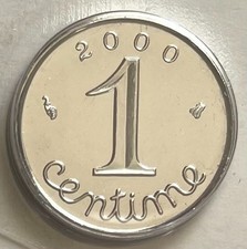 France 1 Centimes 2000 - Honey Bee mintmark - Brilliant Uncirculated
