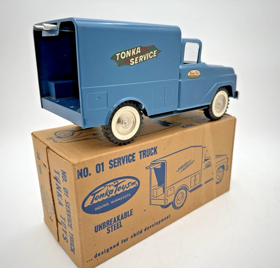 Juguetes Tonka vintage 1959 n.º Camión de servicio 01 con caja original de acero prensado ¡muy BONITO! Foto 4 de 4